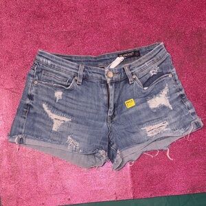 Almost Famous Blue Distressed Jean Shorts
